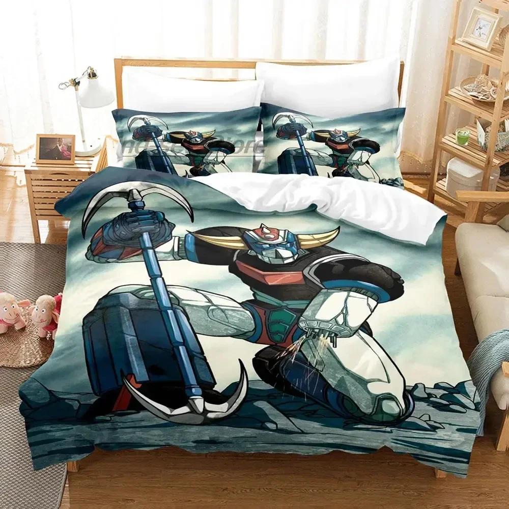 Anime Fashion Mechanical Goldorak Boys Bedroom Bedding Single Twin Full Queen King Size Aldult Duvetcover Anime Bed Sheet Set