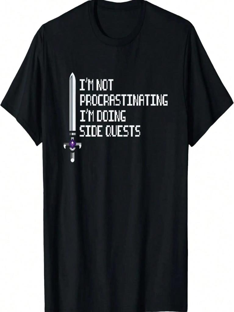 Not Procrastinating Doing Side Quests RPG MMORPG Cute Gamer T-Shirt
