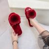 Зимние женские домашние домашние повседневные тапочки, женские шлепанцы, пушистая обувь, шлепанцы, женские мягкие теплые плюшевые тапочки, женские тапочки