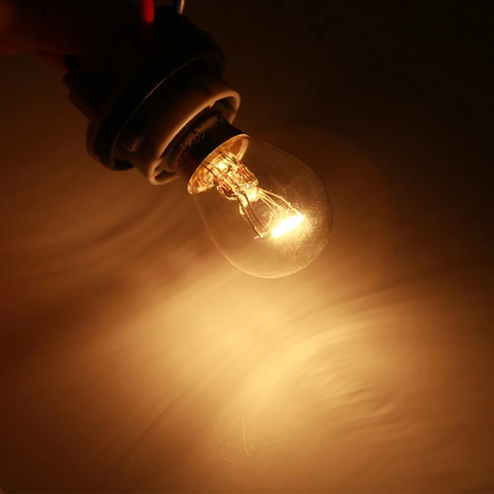 10 шт. T25 3156 3157 P27/7W 12V прозрачная автомобильная внешняя лампа указателя поворота галогенная лампа ДХО высокое качество янтарный белый дневной ходовой свет