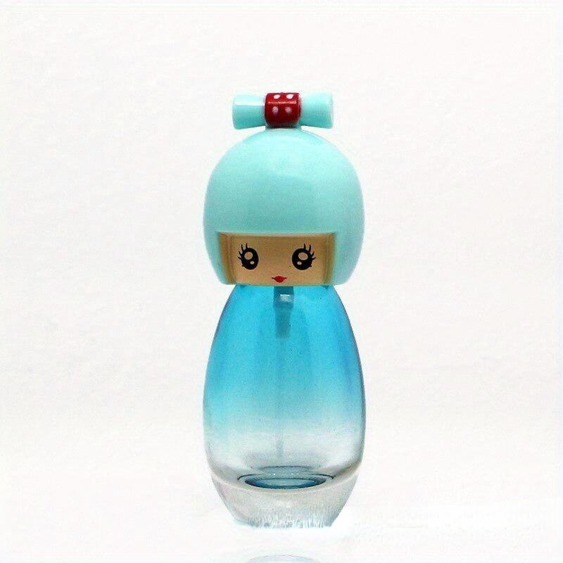 20 мл Милая японская кукла в кимоно Форма Стеклянный флакон-распылитель для духов Многоразовый распылитель Женский дорожный флакон для духов Цветной.