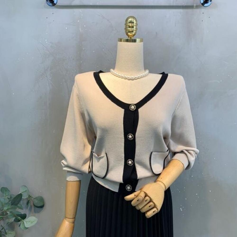 C S In The Room Eliza Color bloCk lIne Cardigan 3Color