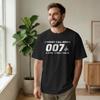 Шутка про рыбака Папа Меня Зовут 007 Футболка Мужская Хлопок Винтажная Футболка С Круглым Вырезом Смешные Футболки S