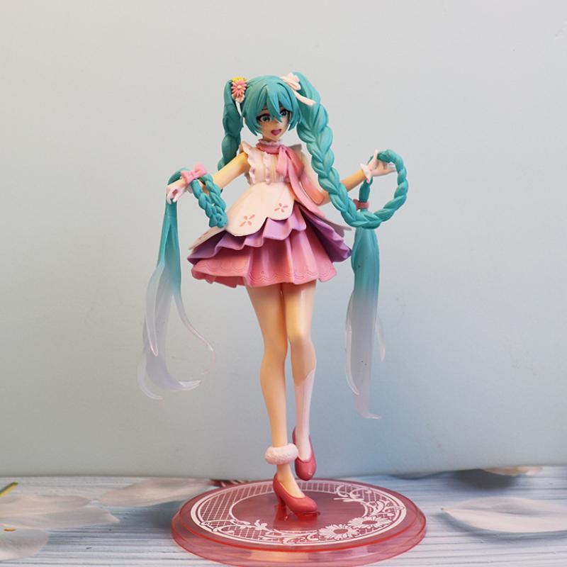 Anime Figure Miku Pink Cherry Action Figurine Pvc Statue Collection Model Toys Gifts