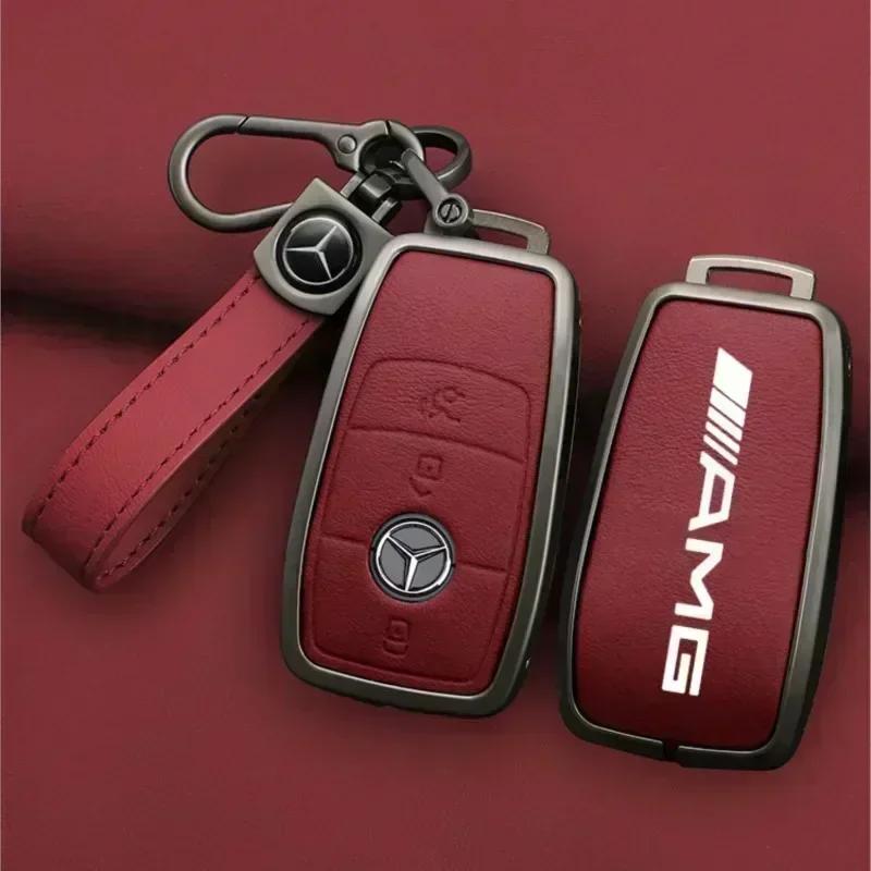 JHDHS1 Car Key Case Cover Holder Shell For Mercedes Benz AMG A B C E S Class W204 W205 W212 W213 W176 GLC CLE CLA GLB GLC GLS W177 W222