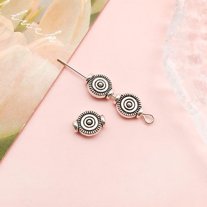 Антикварные серебряные бусины-разделители в форме цветов и звезд для самодельных украшений