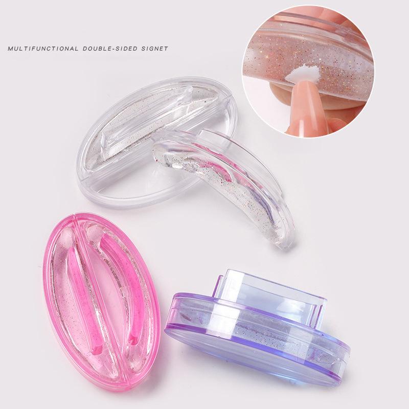 Кристаллический блестящий скребок для штампов для ногтей, прозрачное желе, силиконовая головка для французских ногтей, наборы для маникюра, набор инструментов для штамповки ногтей