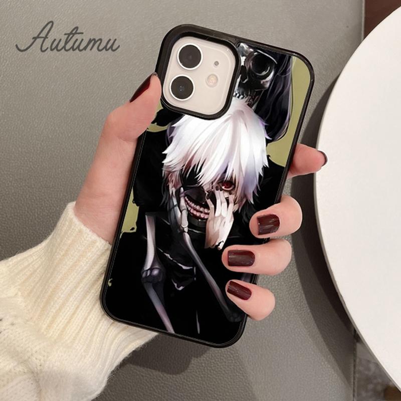 Черно-белый чехол для телефона с аниме «Токийские гули» для iPhone 11 12 13 14 Pro Max mini XR XS SE 2020 6S 7 8 Plus Galaxy S21 S22
