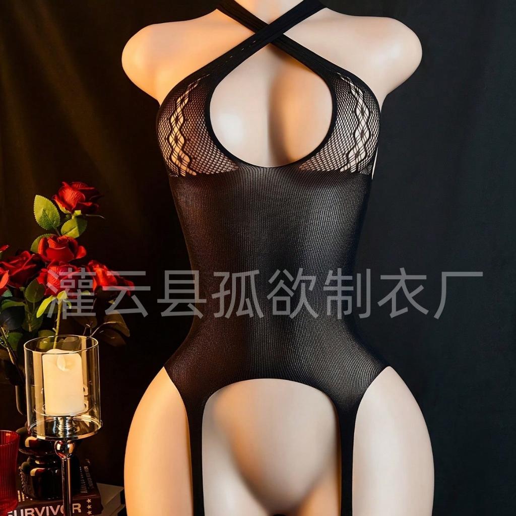 Europe and the United States hot-selling sexy lingerie hollow temptation suspenders women's passion tights explosion
