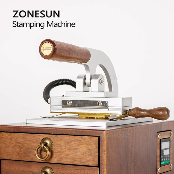 ZONESUN WT-90XT Wooden stamp Digital PVC Card Book Leather Paper Wood Custom Logo Embossing Hot Foil Stamping Machine