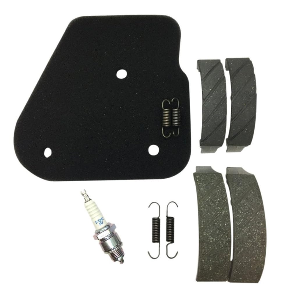 Replacement Parts for Vino 5AU1-8 (1997-1999), Including FR Brake Shoes, Air Filter, and NGK Spark Plugs (BPR6HS). Part Number A-BPK-404-RS208.