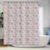 Pattern Shower Curtain Floral Print Bath Room Decor Water Proof Fabric For Bathroom Pink Blue White Color Home Decor Item Ready