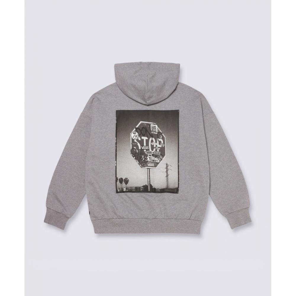 Vans Side PockeT Hooded T shirT   heaTher Grey  vn000kcyhTg1