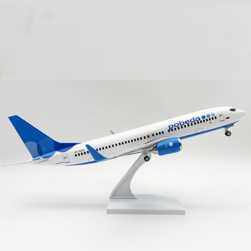 Масштаб 1/240 30 см Литая смола Самолет B737 Россия Victory Airways Модель с шасси Готовая модель самолета Победа