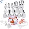 30pcs/set Pastry Bag Tips Kitchen Diy Icing Piping Cream Reusable Pastry Bags +15 Nozzle Set Cake Decorating Tools