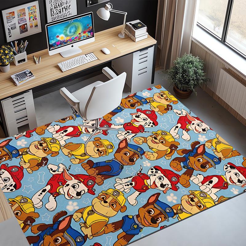 PAW Patrol Pattern Rug, Indoor/Outdoor Mat, for Picnic, Gameroom, Bedroom, Office, Living Room, Home Decor Carpet, Birthday Gift
