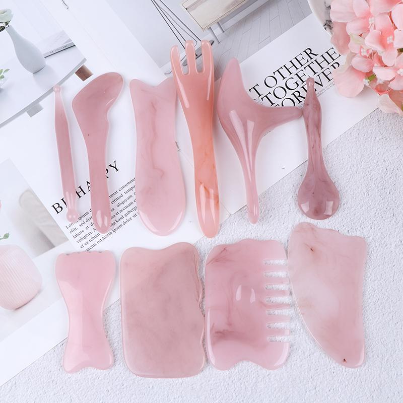Natural Synthetic Resin Guasha Massage Face Tool Gua Sha Board Body Massager