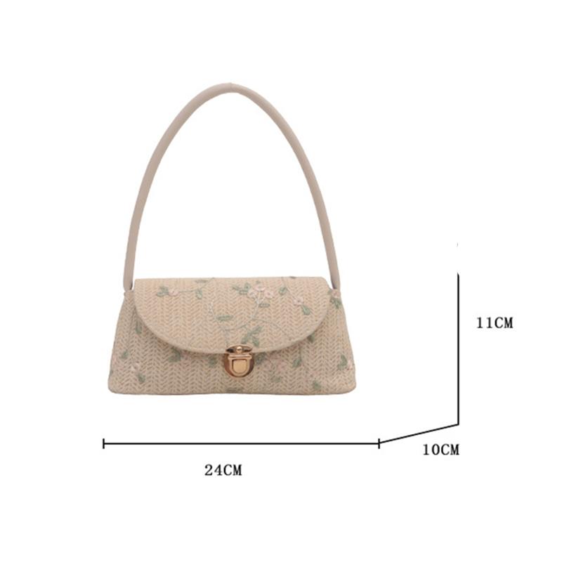 Модная маленькая сумка через плечо Женская плетеная соломенная сумка-тоут Рафия Летняя пляжная сумка Хобо Кроссбоди CLE