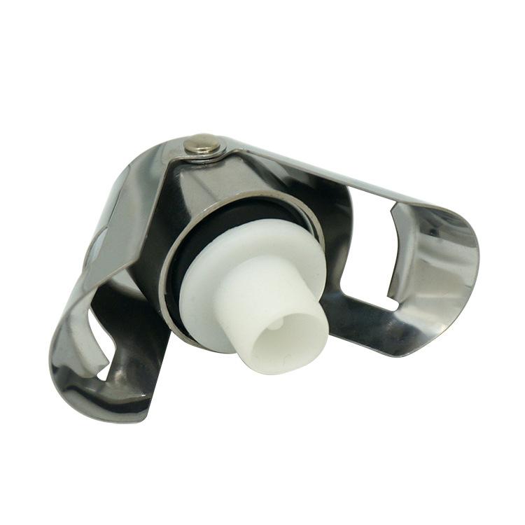 1PC Champagne Stopper Stainless Steel Champagne Bottle Sealer Sparkling Wine Bottle Plug Sealer Leak-Proof Bubble