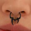 Ретро Европейский и Американский Клипса для носа в виде бычьего рога без пирсинга - Неправильное металлическое фейковое кольцо для носа