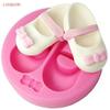 Silicone Cake Molds 3D Cute Baby Shoes Bow Chocolate Candy Mold Fondant Cake Decorating Tools