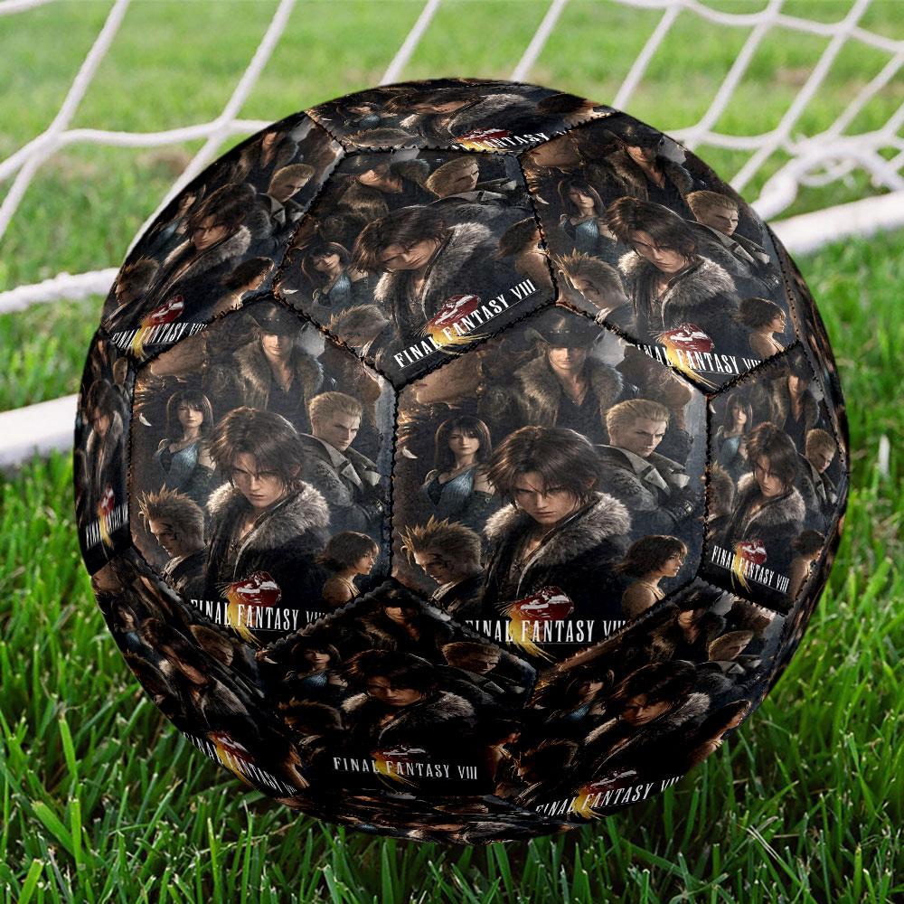 Final Fantasy Print Size 5 Soccer Ball, Standard Match Football for Sports Game and Team Practice, Ideal Gift for Soccer Fans