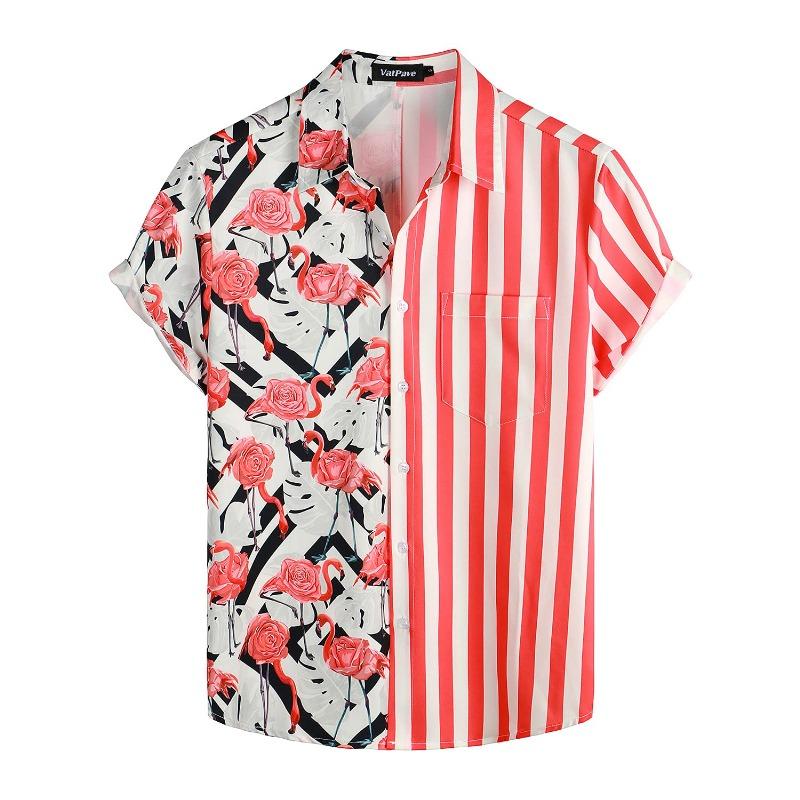 Летняя мужская рубашка Vocation Lapel Camisa с 3D-принтом, повседневная дышащая гавайская рубашка, модные мужские и женские топы, пляжная блузка с коротким рукавом