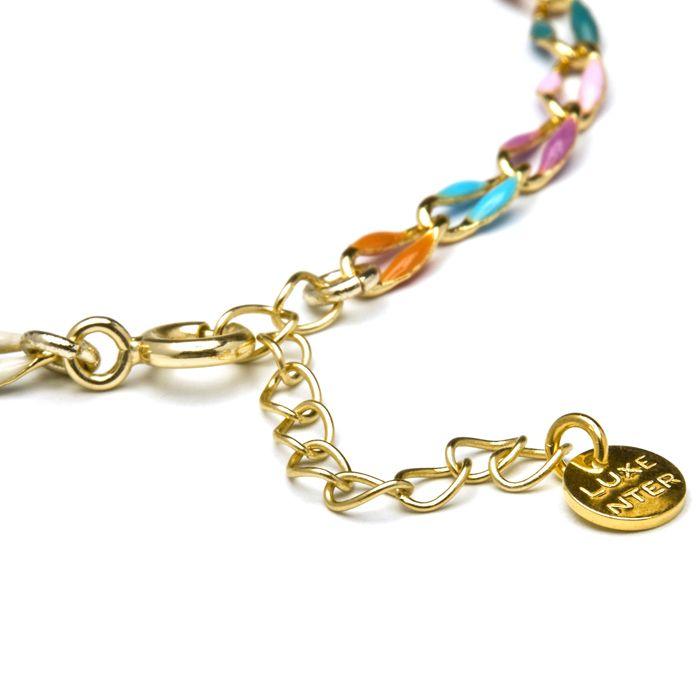 Bracelet - Luxenter - Liesi - Argent 925 - finition or 18k - Laque multicolfinition ore