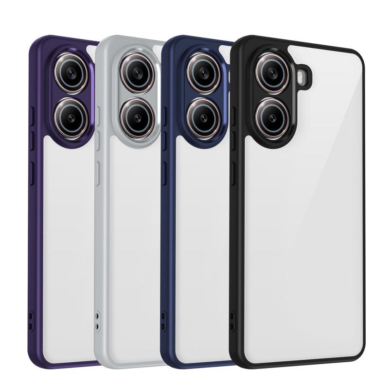 Чехол для Xiaomi Poco X7 Pro 5G Чехол Силиконовый бампер Прозрачная Жесткая ПК Задняя крышка Для Poko Little X7Pro PocoX7pro Защита Объектива Funda