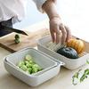 3 шт./компл., прямоугольная кухонная корзина для хранения фруктов и овощей, трехсекционная сливная корзина, пластик