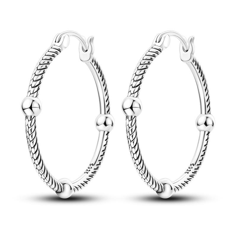 Round Circle Hoop Earrings For Women 925 Silver Heart Star Moon Sun Flower Zircon Opal Earrings Jewelry Gift