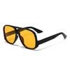 New Cool Colored Double Beam Sunglasses Fashion Women'S Oval Eyeglasses Men Outdoor Sunshade Shades Pilot Toad Shaped Eyewear