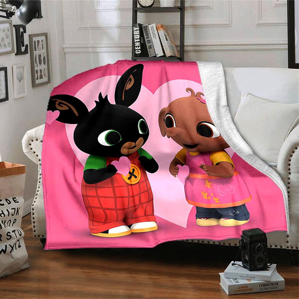 1pc Bing Bunny4 Blanket, Gift, for Men and Women, Soft Blanket, Good for Sofa Bed Couch Travel, Lightweight Flannel Blanket