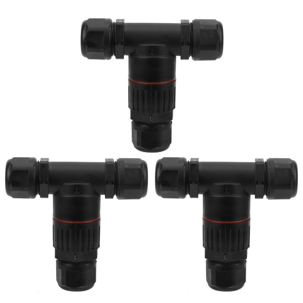 3PCS T Shape Waterproof Connector 450V Outdoor Junction Box Underground Lights