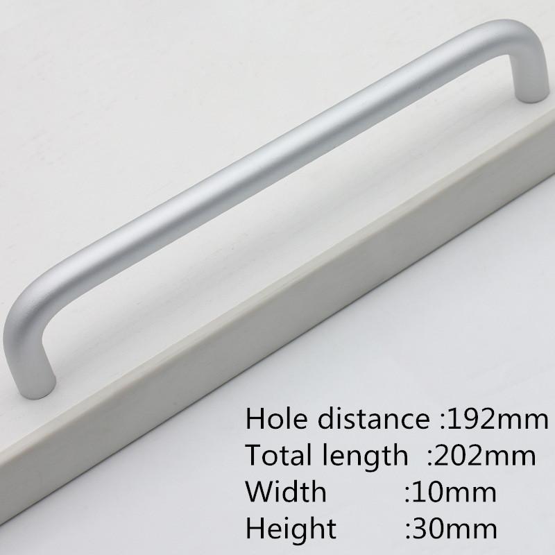 U Type Aluminum Alloy Kitchen Cabinet Door Handles Drawer Knobs Home Improvement Furniture Handle Hardware Diameter 10mm