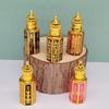 Octagonal Carved Electroplated Essential Oil Roller Bottle - Middle Eastern Style Perfume Sample Bottle
