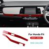 For Honda Fit 2021 2022 2023 2024 2025 Real Soft Carbon Fiber LHD RHD Car Central Console Strip Decor Interior Trim Accessories