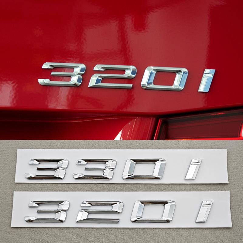 Chrome Trunk Letters Emblem for BMW 3 Series E46 E90 E91 F30 G20 320i 325i 330i 335i Badge Logo Sticker Car Styling Accessories