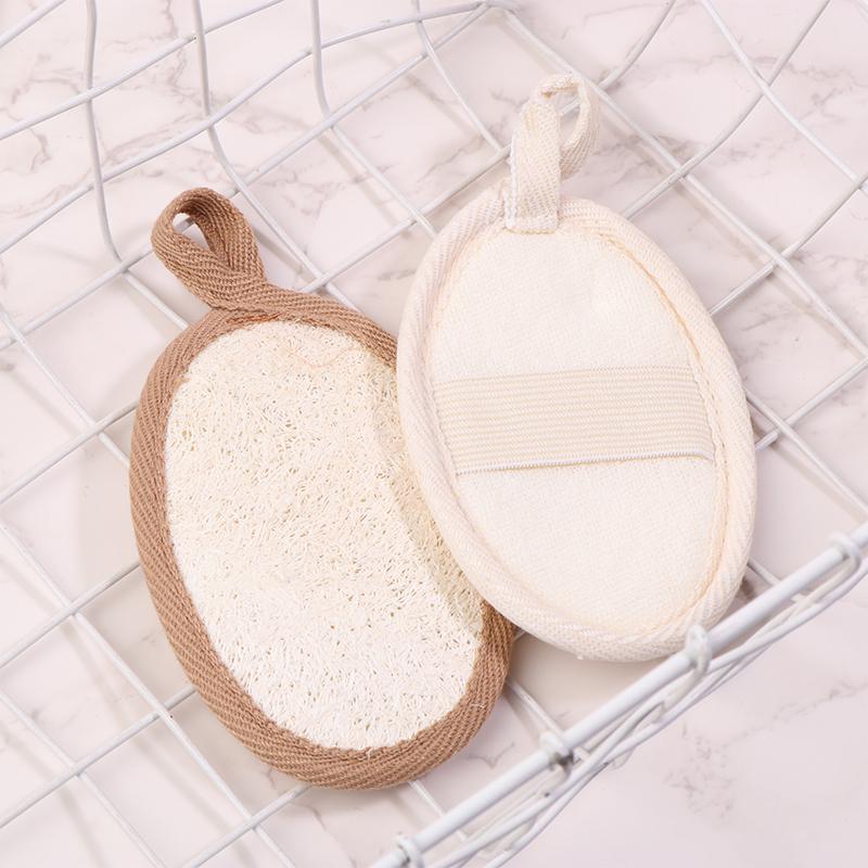 Natural Loofah Body Scrubber Bath Exfoliating Sponge Soft Shower Brush Cleaner Pad Exfoliator Shower Puff Body Skin Care Tool