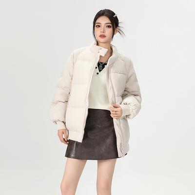 Хлопковая одежда Женская 2025 Новая Студенческая Короткая Зимняя Хлопковая Куртка со Стойкой Воротником Куртка для Пары Утолщенная Корейская Стеганая Куртка