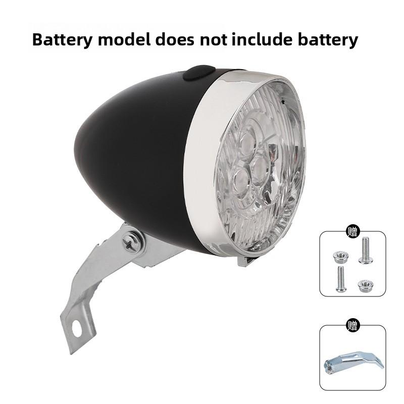 Bike Headlights Mountain Bike USB Charging Retro Headlights 3LED Riding Lights Headlights Riding Gear 7