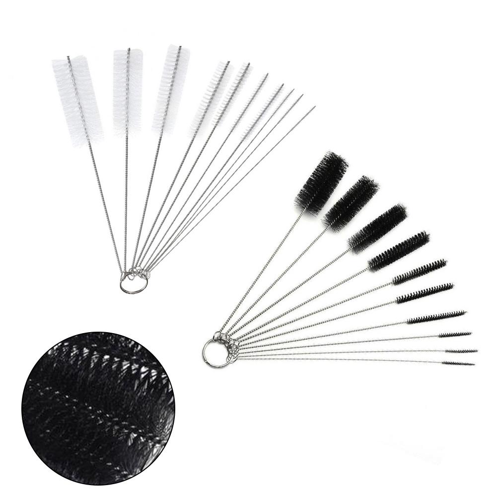 10Pcs/Set Cleaning Brush Bottle Tube Nozzle Brushes Cleaning For Fireplace Pipe Clean Kitchen Coffee Machine Cleaning Brush