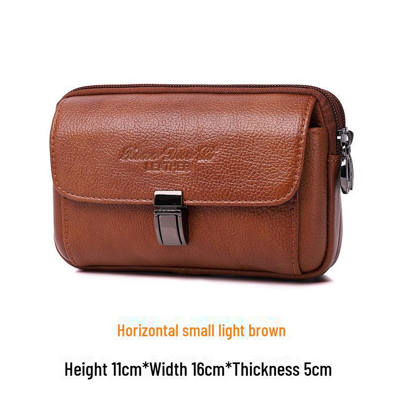 Мужская кожаная поясная сумка Xiaoduoli для мобильных телефонов 5,5"/6,5" с ремнем, держателем удостоверения личности из коровьей кожи 