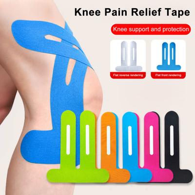5 шт. предварительно нарезанной кинезиологической ленты для коленей, без латекса, лента для коленей для облегчения боли, водонепроницаемая эластичная спортивная лента для поддержки и стабилизации колена