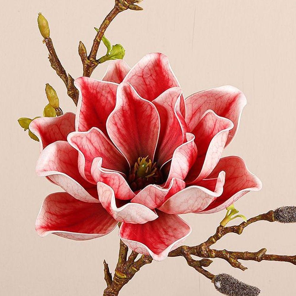 Цветочный Арт Искусственная Ветка Магнолии EVA Искусственные Цветы Орхидеи Декор Сада для Улицы