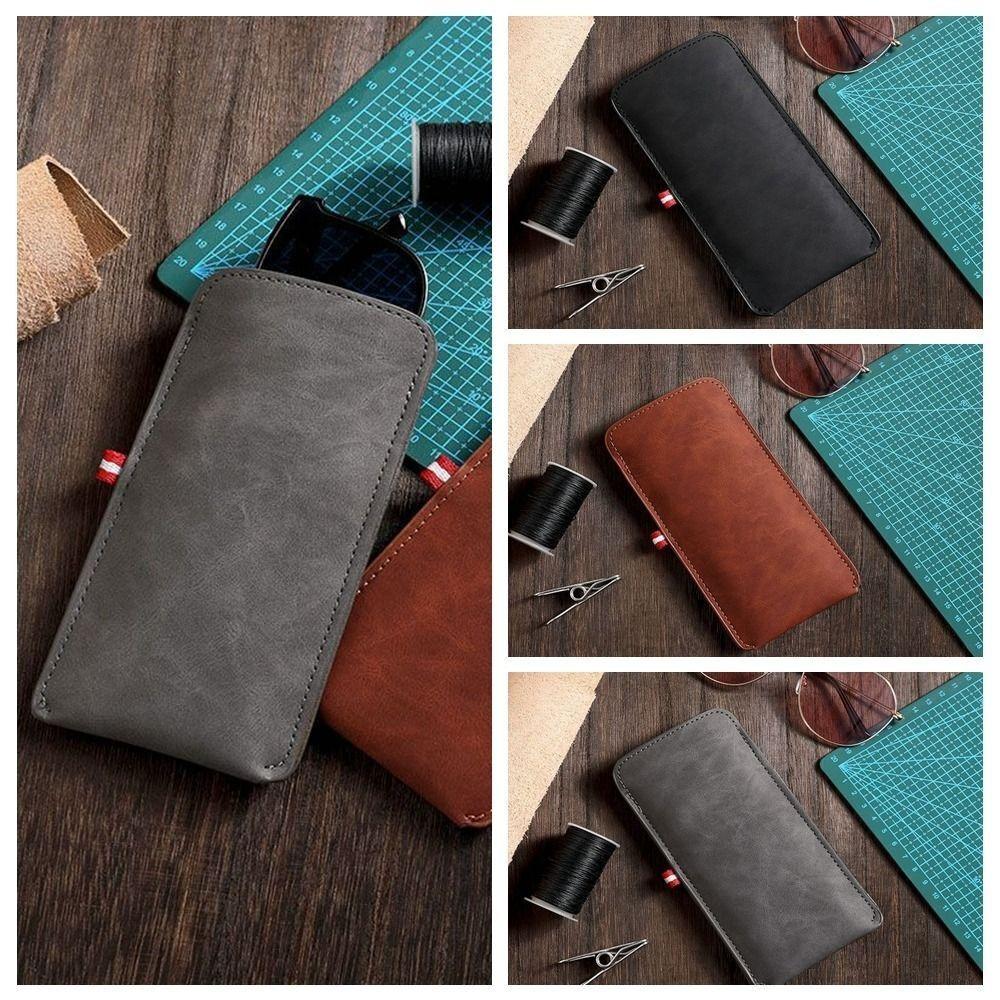 PU Leather Glasses Bag Rectangle Glasses Pouch Fashionable Glasses Cover  Home/Outdoor
