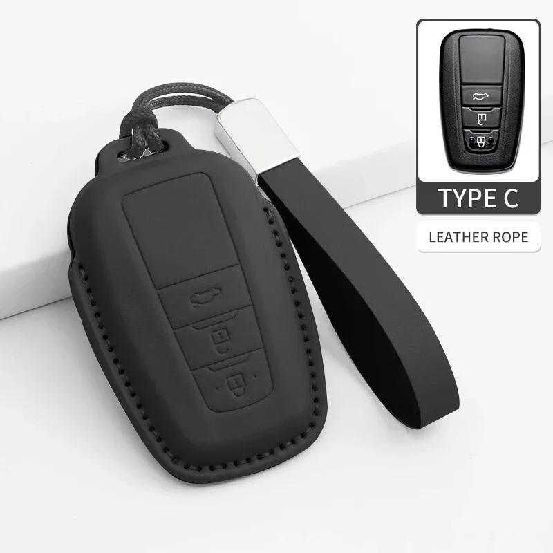 Чехол для корпуса автомобильного ключа для Toyota Land Cruiser 200 Prado Crown Yaris Cross CHR Fortuner Innova Camry Corolla Сумка для дистанционного ключа автомобиля