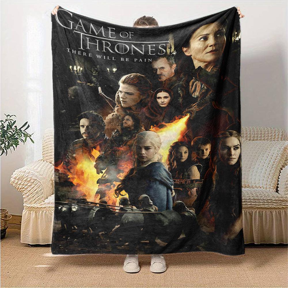 1pc Game of Thrones Flannel Blanket Soft Warm Throw for Home, Office, Travel, All-Season Cozy Bedding GiftL1243