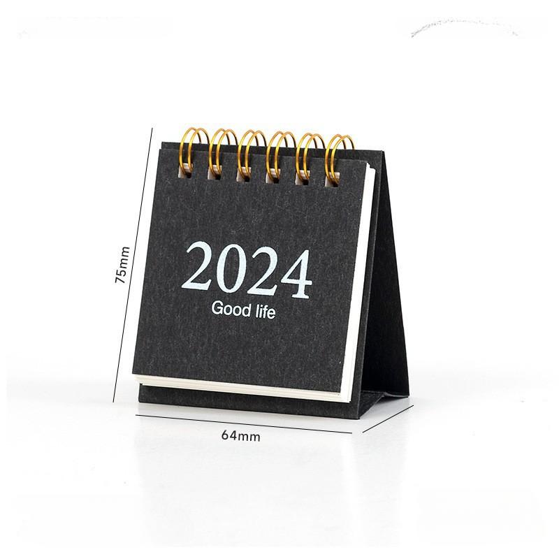 Мини-Настольный Календарь Маленький Ретро Европейский Стиль Цветочный Календарь 2024 Прекрасный Портативный Календарь Студенческий/Офисный Настольные Аксессуары