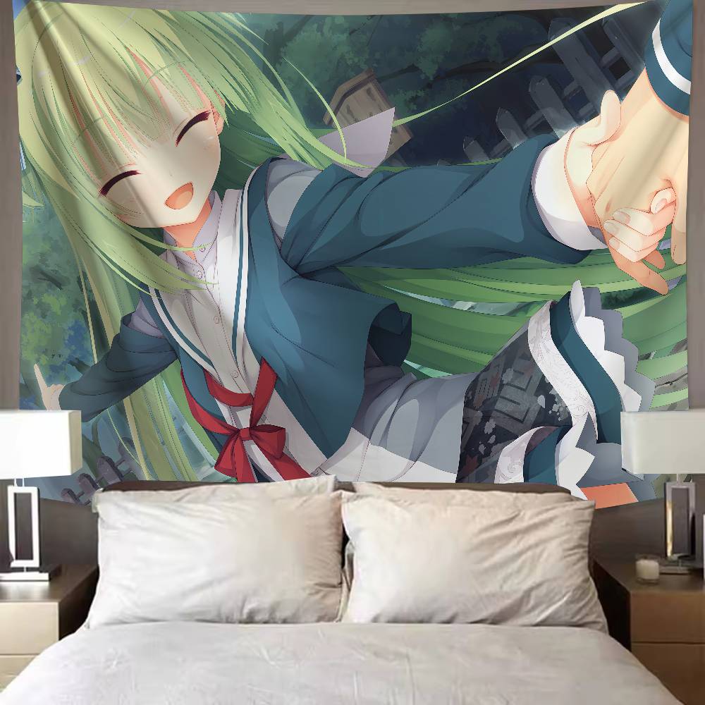 Kawaii Murasame Cute Galgame Senren Banka Girl Room Tapestry Home Decoration Wall Art Tapestries Dormitory Background Cloth Gift